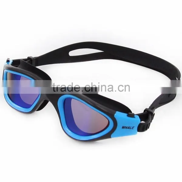 2015 New Panoramic Silicone Adult Swimming Goggles in Blue Lens(CF-7202) photo-3