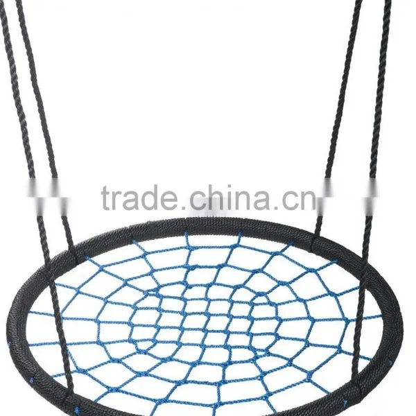 Outdoor Black and Blue Playground Net Children Swing Chair photo-2