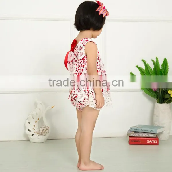 Wholesale Children's Boutique Clothings Girl's Spring Outfit Top With Bloomer photo-6