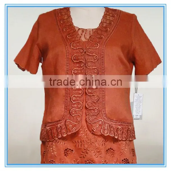 Women Embroidery 2 Pcs Dress Church Suit and Formal Suit photo-2