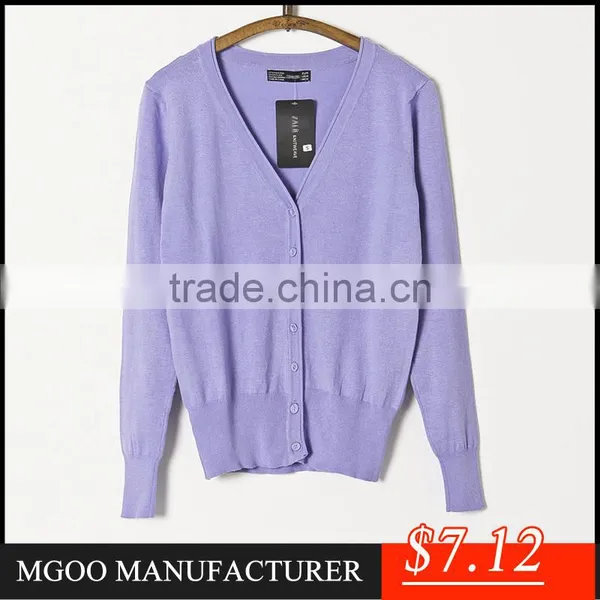 MGOO High Quality Cotton New Brand Mini Sweaters Long Sleeves Slim Fitting Women Cardigan Classic Style photo-4