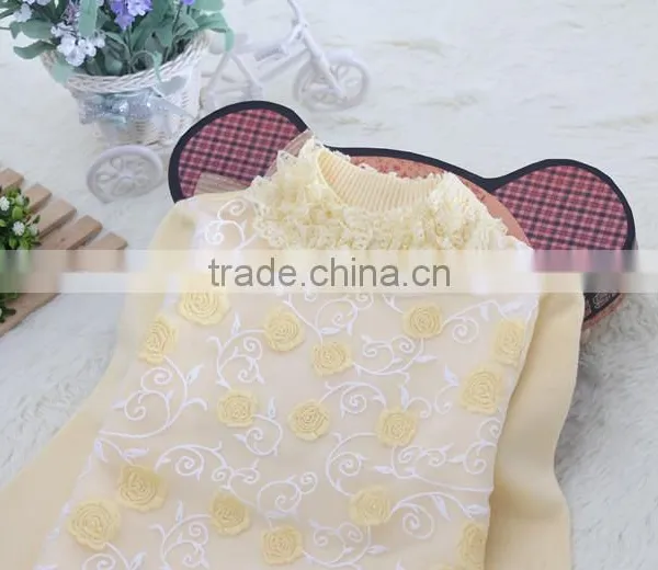 European Style Lace Fashion Hot Sale Factory Price High Neck Kids Sweater photo-3