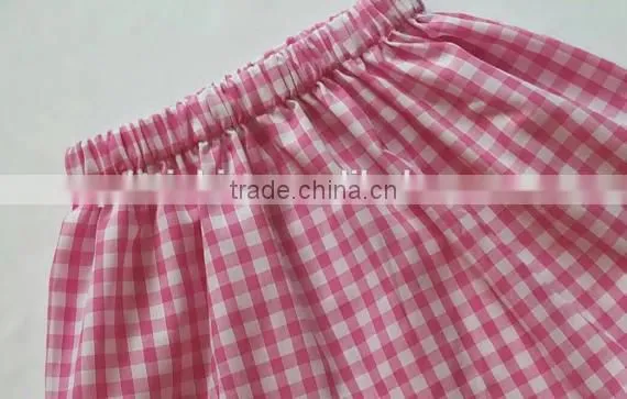 Wholesale Children's Boutique Clothing Girls Palid Skirt Match Headband Cotton Skirts photo-4