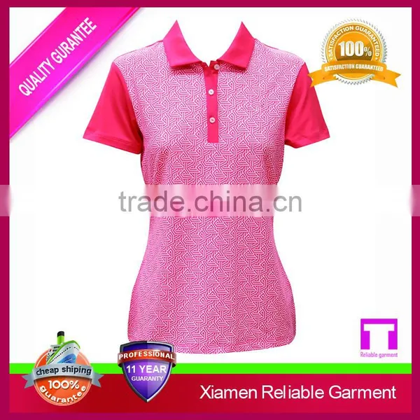 100% Cotton Body Fit Polo Shirt, Womens Square and Stripe Polo Shirt Clothing Wholesale Manufacturers photo-3