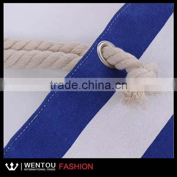 Hot Sale Canvas Stripe Beach Bag photo-5