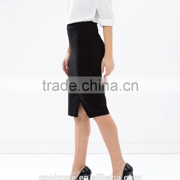 Slim Fit Cutaway Front Ladies Office Wear Wrap Skirt Fashion 2015 photo-3