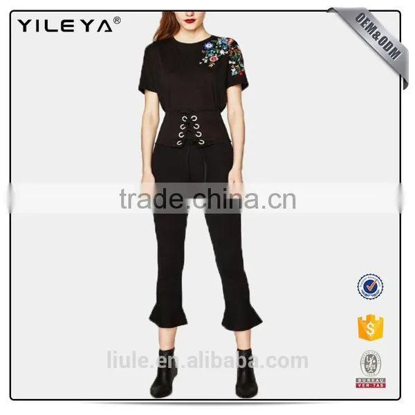 New Design Embroidered T-shirt For Female Popular Design Woman Shirt photo-3