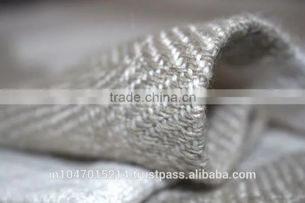 Linen Cotton Herringbone Weave Hand Woven Bath Towel photo-4