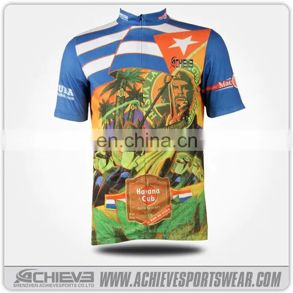 Wholesale Sublimated Dry Fit Custom Design Cycling Jersey Green photo-3