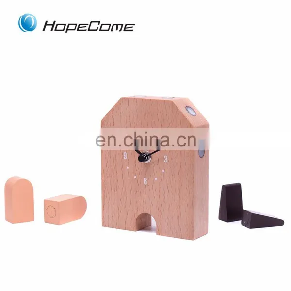 Supply Fashion Electric The Latest Design Home Decoration Fancy Wooden Digital Alarm Clock photo-5