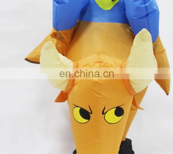 HI Adult Cow Costume Inflatable Bull Ride on Animal Costume for Party photo-5