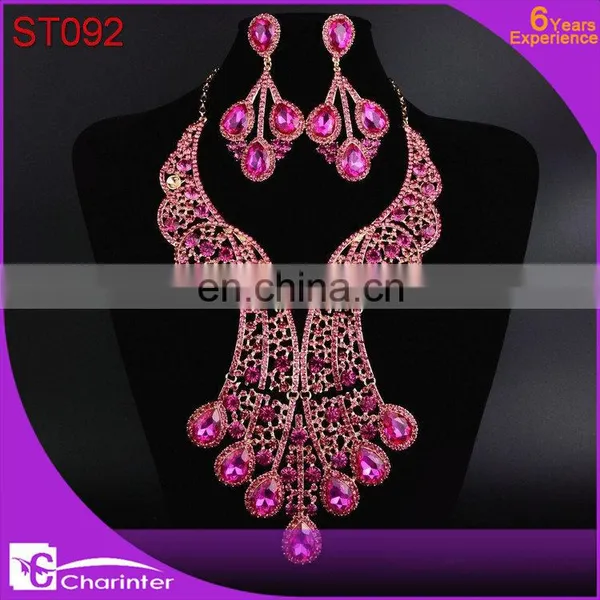 Crystal Beautiful Jewelry Sets Women ST090 photo-3