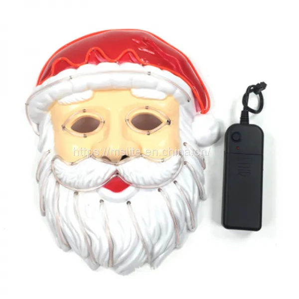 2Pcs Christmas Decoration Small Fresh Santa Cos Prop Mask photo-2