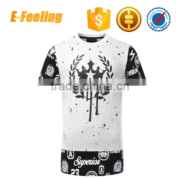 2016 New Style Fashion High Quality 3d Printing Man T-shirt Custom