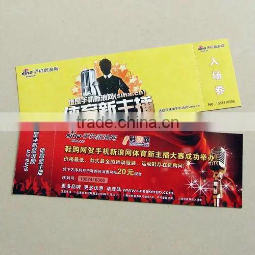 New Arrive High-quality Hot Stamping Foil Ticket Printing photo-2