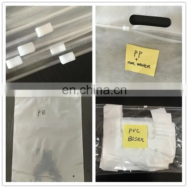 Fully Automatic Zipper Head Feeding Auto Zip Slef Closing Ziplock EVA PP NON WOVEN PE Bag Making Machine photo-5