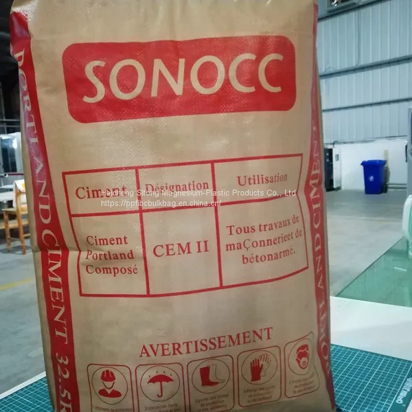 20kg Paper Bag Tile Adhesive Packing Kraft Paper Bag Cement Motar Mix Bag photo-2