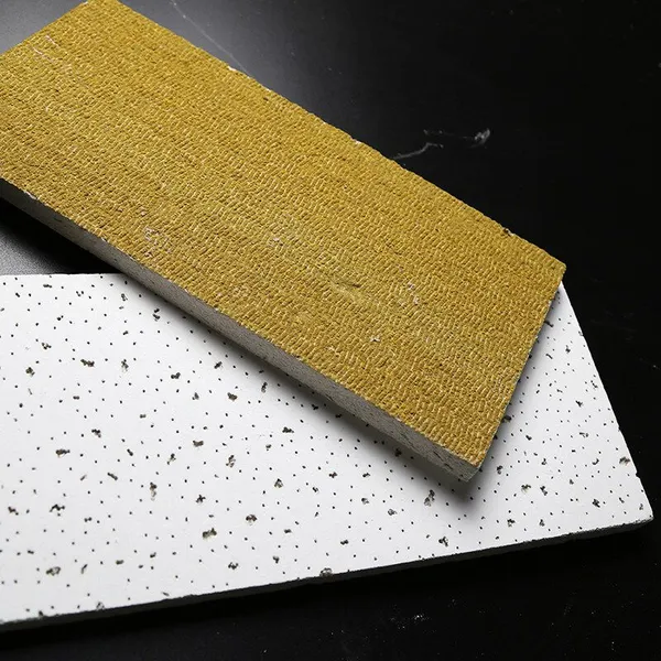 Mineral Fiber Ceiling Tiles Acoustic Ceiling Panels for Office Sound Insulation Decoration Rockwool Ceiling Board Mineral Fiber Ceiling Tile photo-2