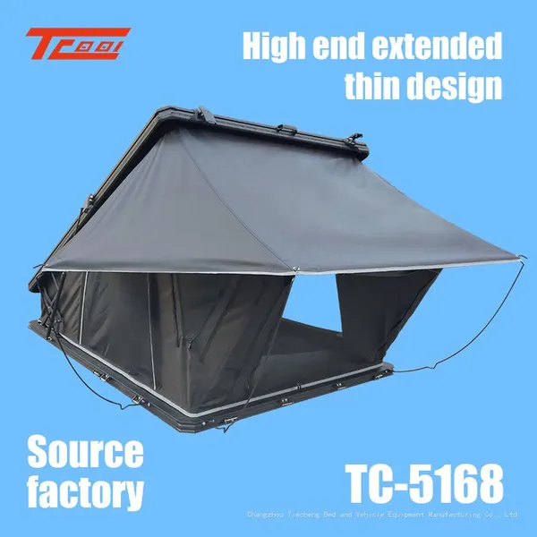 Extended Thin Roof Tent Factory Supplies Outdoor Camping Without Setting up Aluminum Alloy High Top Hardtop Tents