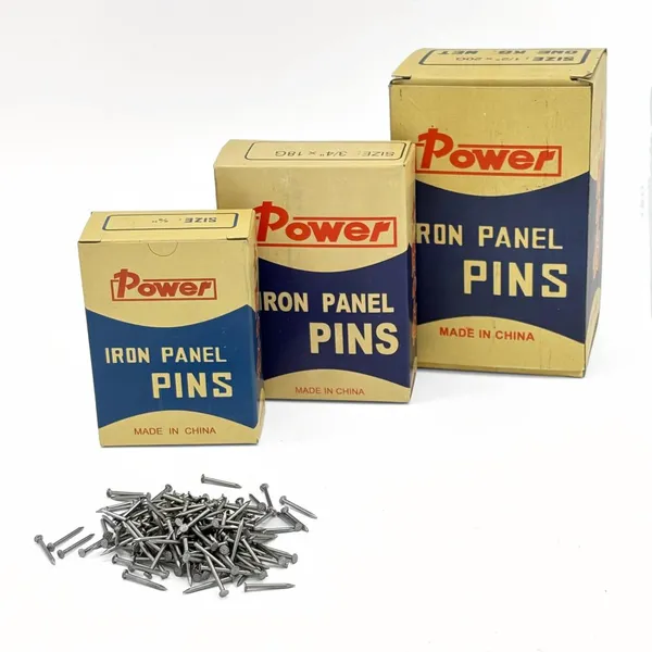 Iron Panel Pins With Anti-Rust Treatment - Power Brand 1kg Box Warranty Included