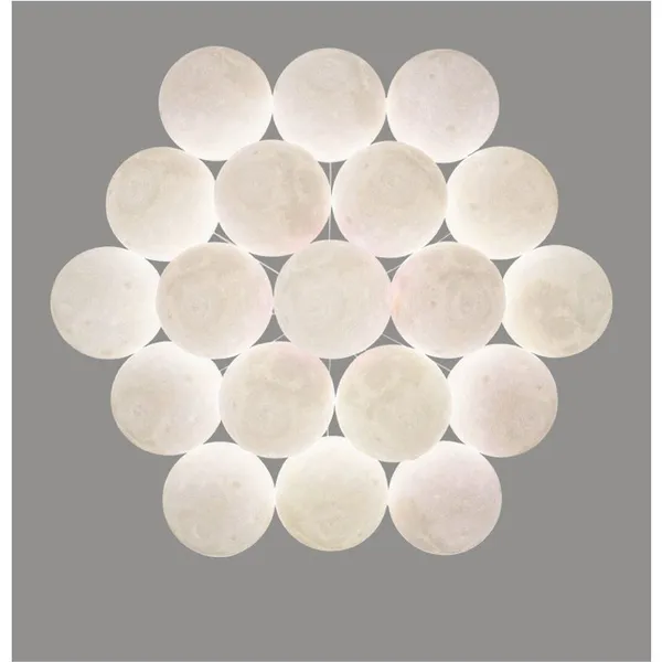 Moon-Ball Cluster Pendant - White Plastic Spheres G9 7/13/19-Ball photo-2