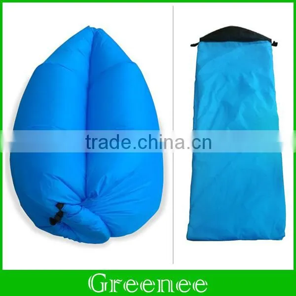 Fast Inflatable Hangout Air Sleep Hiking Camping Bed Beach Sofa Lounge Banana Sleeping Bags Lazy Lay Bag 15 Colors Can photo-3