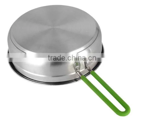 Best Quality 6pcs Stainless Steel Capsulated Induction Color Silicone Handle Cookware Set photo-5