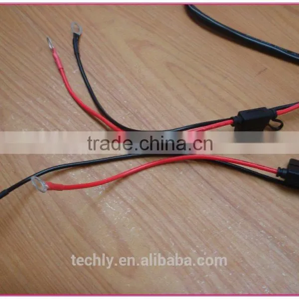 Stripped and Modling UL1015 20AWG Brown of Wire Crimp & Molding 8.5mm Ring Termianl Wire Harness photo-5
