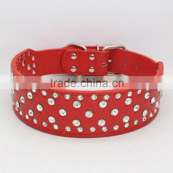 Manufacturer Selling Big Diamond Imitation Leather Pet Collar Beautiful Dog Collar photo-4