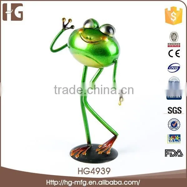 Tabletop Decorative Dancing Frog Cast Iron Craft