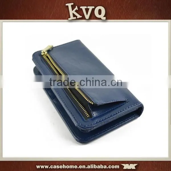 Blue PU Leather Wallet Case for LG Optimus G Pro 2 , Mobile Phone Case for Samsung Galaxy S7 photo-3