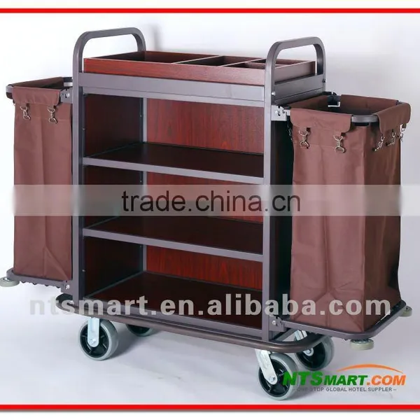 hotel trolley, hotel housekeeping maid cart trolley