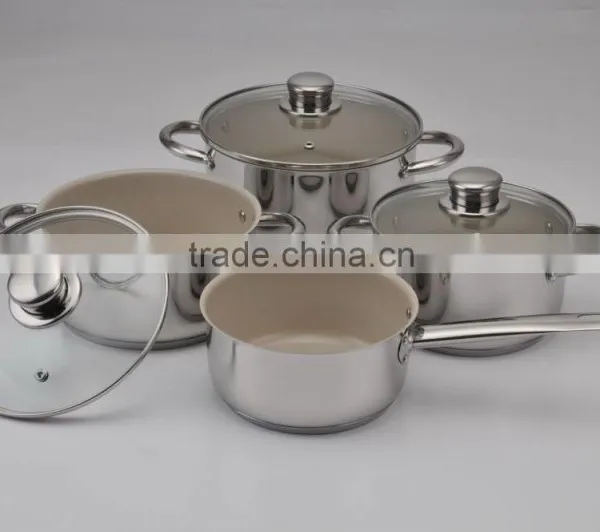 7 Pcs Ceramic Stainless Steel Cookware photo-3