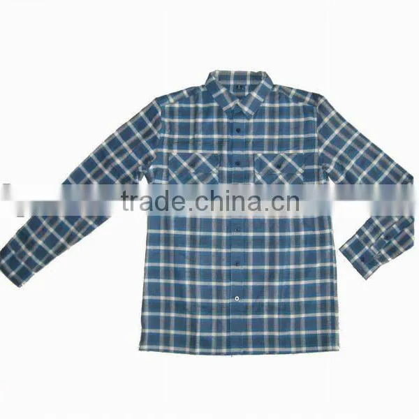 Yarn Dyed Flannel Men' Long Sleeve Dress Shirt