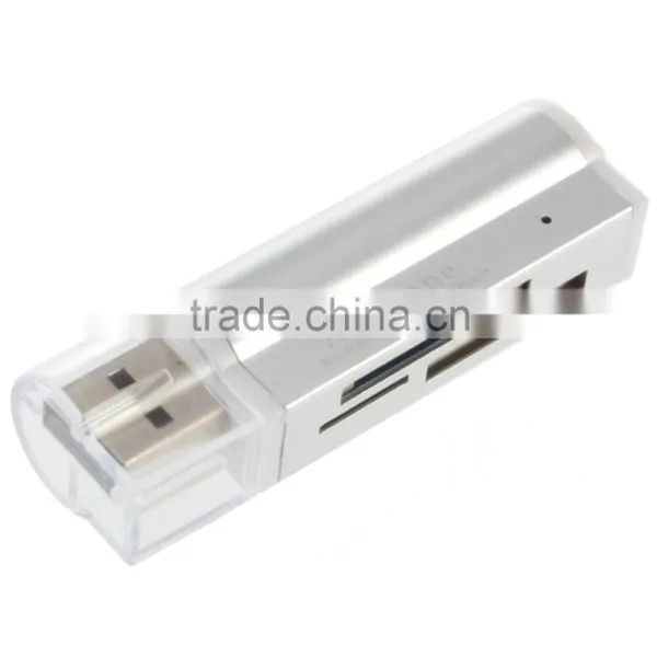 Portable Universal Mini All in One USB 2.0 Multi Memory Card Reader for TF M2 MMC MS Pro Duo White Wholesale photo-2