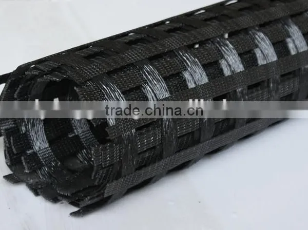 Warp Knitting Polyester Uniaxial Geogrid Retaining Wall Systems for Reinforcement photo-4