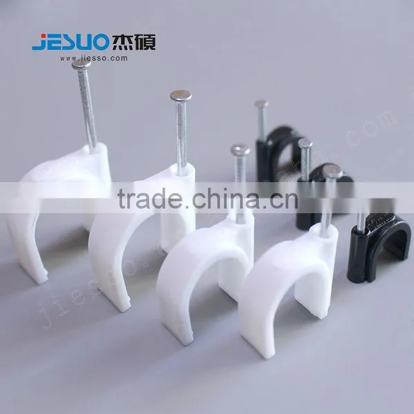 C Type /Circle Round Steel Nail Plastic Nylon Cable Clip photo-3