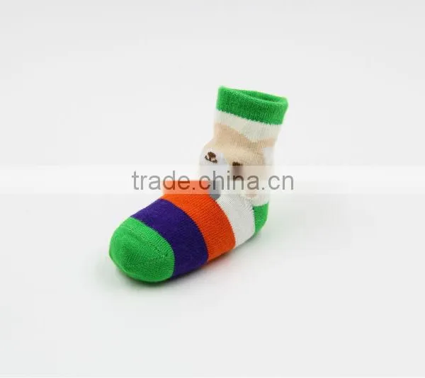Newest Baby Socks With Stripe and Cartoon Pattern Printed photo-2