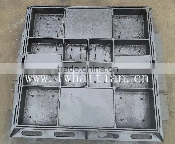 EN124 D400 Ductile Iron Double Triangular Manhole Cover photo-4