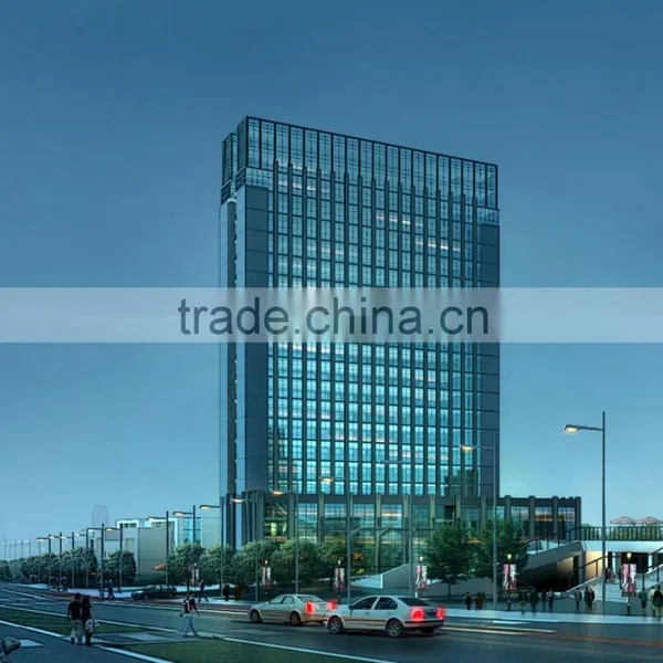 Powder coating,anodized and PVDF aluminum curtain wall