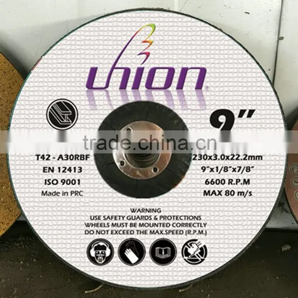 9inch 230X3X22.2mm DEPRESSED Cutting Disc for Metal/steel photo-3