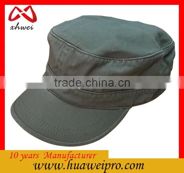 China Headwear Custom New Design Fashion Unisex Flat Roof Military Hat Oem Bush Hat Baseball Field Cap photo-2