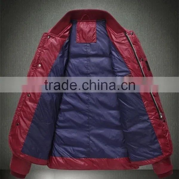 Custom 2015 Menswear New Feather Coat in Winter Eiderdown Outerwear Men's Down Jacket Casual Jacket Men Suit photo-4