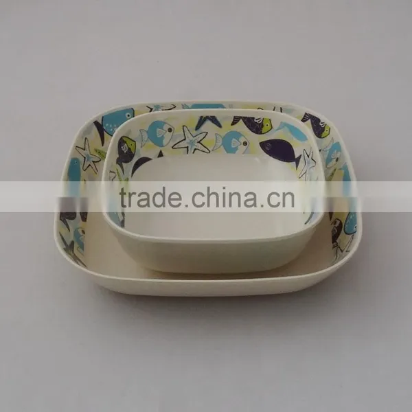 Eco Bamboo Fiber Square Bowl photo-5