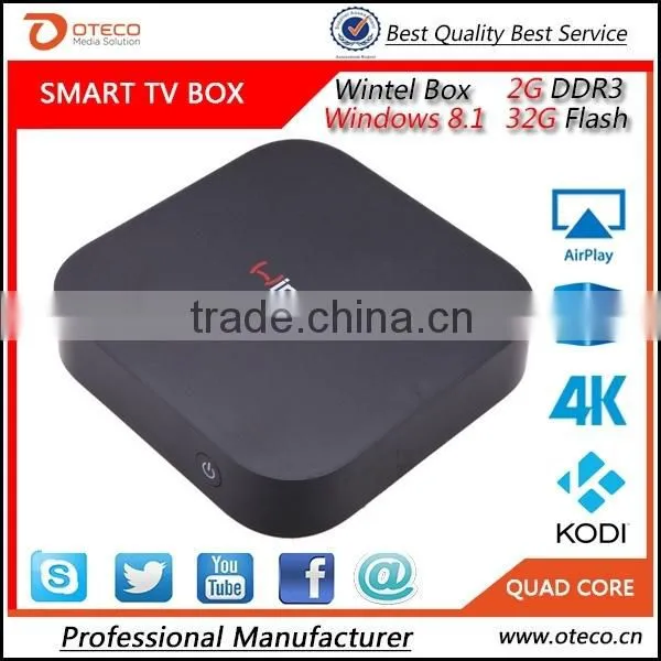 Windows8.1 Wintel W8 Dual OS Intel Mini PC Windows8.1 Android 4.4 Z3735F Quad Core 64Bit TV Box 2G/32G Bluetooth 4.0
