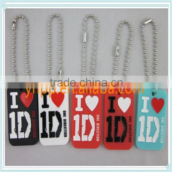 Custom I Love 1D Key Tag, One Direction Dog Tag With Keychain photo-2