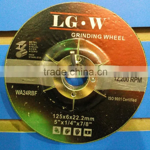 H535 China Factory Price 125*6*16mm Black/red Depressed Center Grinding Wheel for Metal/inox/stainless Steel photo-2