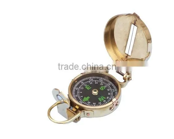 Nautical Solid Brass Military Compass -Antique Brass Compass 13428 photo-2