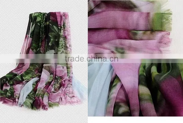 Fashion Big Size Digital Inkjet 100% Modal Scarf photo-3
