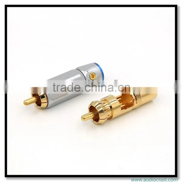 Professional Made Audio Connectors Audio RCA Male Connector Gold Plated Plug photo-4